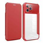 For iPhone 12 Pro Max Magnetic Flip Leather Phone Case(Red)