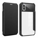 For iPhone XS Max Magnetic Flip Leather Phone Case(Black)