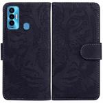 For Tecno Camon 18i Tiger Embossing Pattern Horizontal Flip Leather Phone Case(Black)