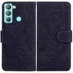 For Tecno Pop 5 LTE BD4 Tiger Embossing Pattern Horizontal Flip Leather Phone Case(Black)