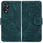 For Tecno Pova 2 Tiger Embossing Pattern Horizontal Flip Leather Phone Case(Green)