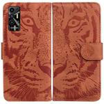 For Tecno Pova 2 Tiger Embossing Pattern Horizontal Flip Leather Phone Case(Brown)