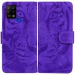 For Tecno Pova LD7 Tiger Embossing Pattern Horizontal Flip Leather Phone Case(Purple)