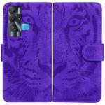For Tecno Pova Neo LE6 Tiger Embossing Pattern Horizontal Flip Leather Phone Case(Purple)