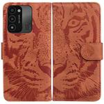 For Tecno Spark Go 2022 / Spark 8C Tiger Embossing Pattern Horizontal Flip Leather Phone Case(Brown)