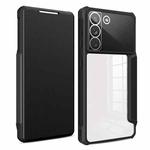 For Samsung Galaxy S21 5G Magnetic Flip Leather Phone Case(Black)