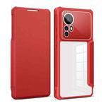 For Xiaomi 12 5G Magnetic Flip Leather Phone Case(Red)