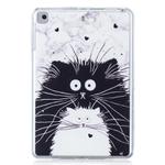 For iPad Mini 1 / 2 / 3 / 4 Colored Drawing Pattern TPU Case(Black White Cat)