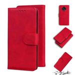 For Infinix Zero 8 X687 Skin Feel Pure Color Flip Leather Phone Case(Red)