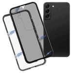 For Samsung Galaxy S22 5G Anti-peeping Magnetic Double-sided Tempered Glass Phone Case(Black)