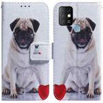 For Infinix Hot 10 X682 Coloured Drawing Leather Phone Case(Pug)
