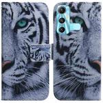 For Infinix Hot 11 X662 Coloured Drawing Leather Phone Case(Tiger)