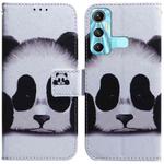 For Infinix Hot 11 X662 Coloured Drawing Leather Phone Case(Panda)