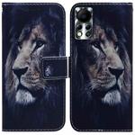 For Infinix Hot 11S NFC X6812B Coloured Drawing Leather Phone Case(Lion)