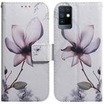 For Infinix Note 10 X693 Coloured Drawing Leather Phone Case(Magnolia Flower)