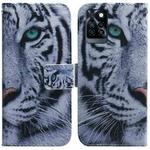 For Infinix Note 10 Pro X695 Coloured Drawing Leather Phone Case(Tiger)