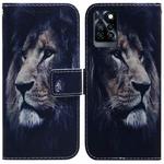 For Infinix Note 10 Pro X695 Coloured Drawing Leather Phone Case(Lion)