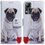 For Infinix Note 11 Coloured Drawing Leather Phone Case(Pug)