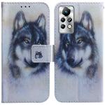 For Infinix Note 11 Pro / Note 11s Coloured Drawing Leather Phone Case(White Wolf)