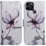 For Infinix Smart 6 Coloured Drawing Leather Phone Case(Magnolia Flower)