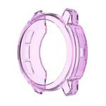 For Garmin Instinct 2S Half Coverage Hollowed TPU Watch Case(Transparent Purple)