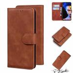 For Blackview A60 Skin Feel Pure Color Flip Leather Phone Case(Brown)