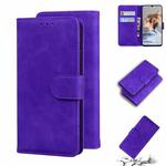 For Blackview A80 Skin Feel Pure Color Flip Leather Phone Case(Purple)