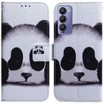 For Tecno Camon 18 / 18P Coloured Drawing Leather Phone Case(Panda)