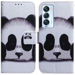 For Tecno Camon 18 Premier Coloured Drawing Leather Phone Case(Panda)