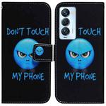 For Tecno Camon 18 Premier Coloured Drawing Leather Phone Case(Anger)