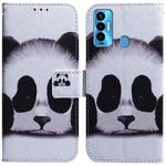 For Tecno Camon 18i Coloured Drawing Leather Phone Case(Panda)