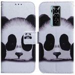 For Tecno Phantom X Coloured Drawing Leather Phone Case(Panda)