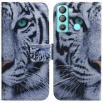 For Tecno Pop 5 LTE BD4 Coloured Drawing Leather Phone Case(Tiger)
