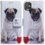 For Tecno Pop 5P Coloured Drawing Leather Phone Case(Pug)