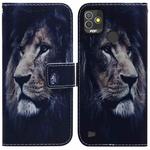 For Tecno Pop 5P Coloured Drawing Leather Phone Case(Lion)