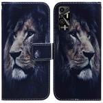 For Tecno Pova 2 Coloured Drawing Leather Phone Case(Lion)