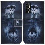 For Tecno Pova 2 Coloured Drawing Leather Phone Case(Wolf and Dog)