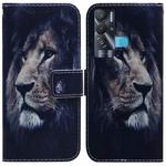 For Tecno Pova Neo LE6 Coloured Drawing Leather Phone Case(Lion)