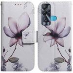 For Tecno Pova Neo LE6 Coloured Drawing Leather Phone Case(Magnolia Flower)