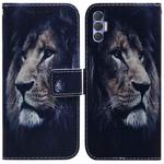 For Tecno Spark 8P Coloured Drawing Leather Phone Case(Lion)