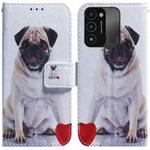 For Tecno Spark Go 2022 / Spark 8C Coloured Drawing Leather Phone Case(Pug)