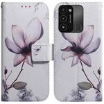 For Tecno Spark Go 2022 / Spark 8C Coloured Drawing Leather Phone Case(Magnolia Flower)