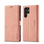 For Samsung Galaxy S22 Ultra 5G Forwenw F1 Series Matte Strong Magnetism Leather Phone Case(Rose Gold)