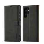 For Samsung Galaxy S22 Ultra 5G Forwenw F1 Series Matte Strong Magnetism Leather Phone Case(Black)
