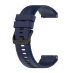 For Honor Watch GS 3 22mm Protruding Head Striped Silicone Watch Band(Midnight Blue)