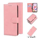 For LG K41S / K51S Skin Feel Pure Color Flip Leather Phone Case(Pink)