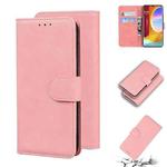 For LG Velvet / G9 Skin Feel Pure Color Flip Leather Phone Case(Pink)