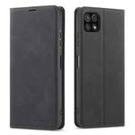 For Samsung Galaxy A22 5G Forwenw Dream Series Oil Edge Strong Magnetism Leather Phone Case(Black)