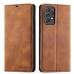 For Samsung Galaxy A33 5G Forwenw Dream Series Oil Edge Strong Magnetism Leather Phone Case(Brown)