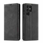 For Samsung Galaxy S22 Ultra 5G Forwenw Dream Series Oil Edge Strong Magnetism Leather Phone Case(Black)